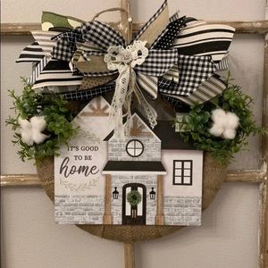 Home sweet home porch wreath